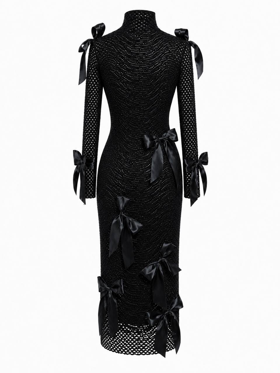 Sable Form Ribbon Lace Dress