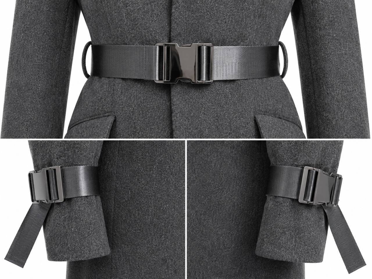 MELTON GREY TRACKSUIT COAT