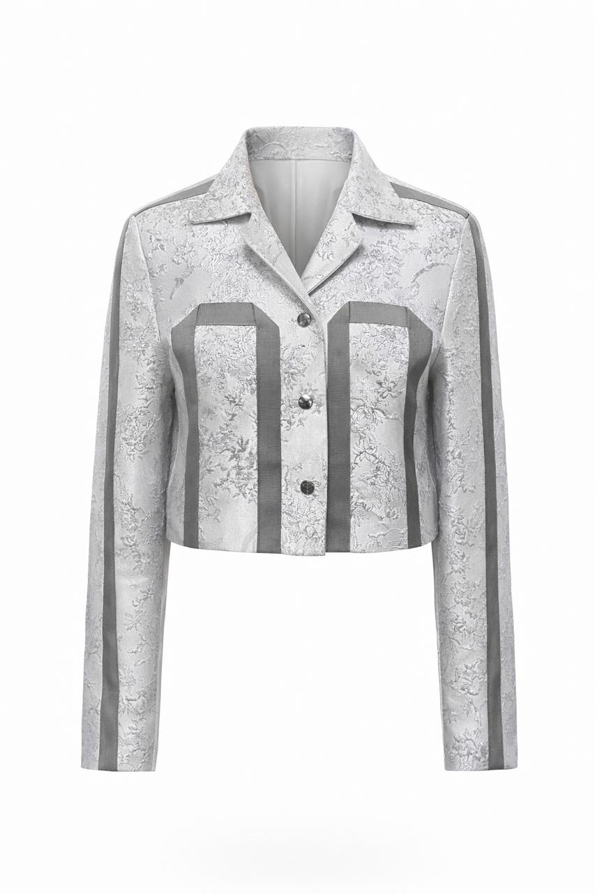 Nuru Brocade Crop Jacket