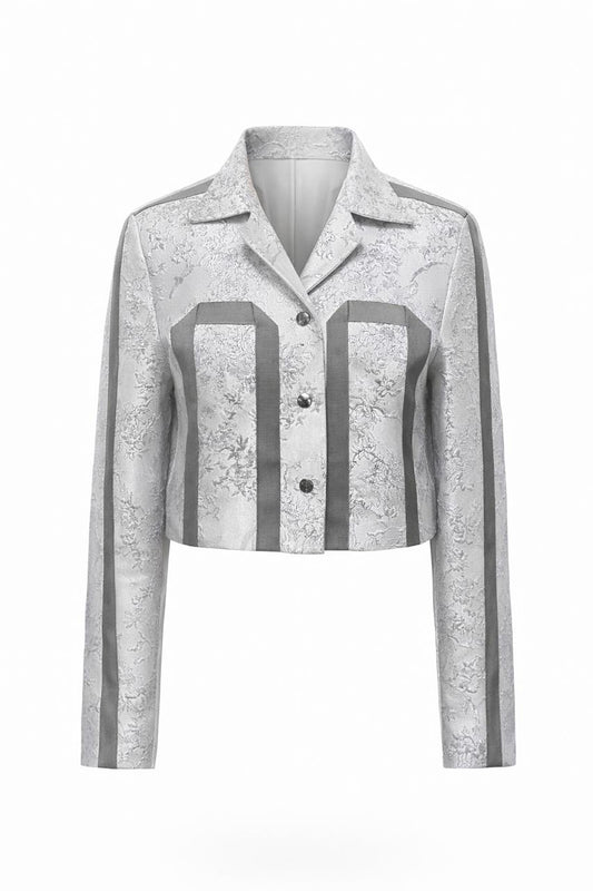 Nuru Brocade Crop Jacket