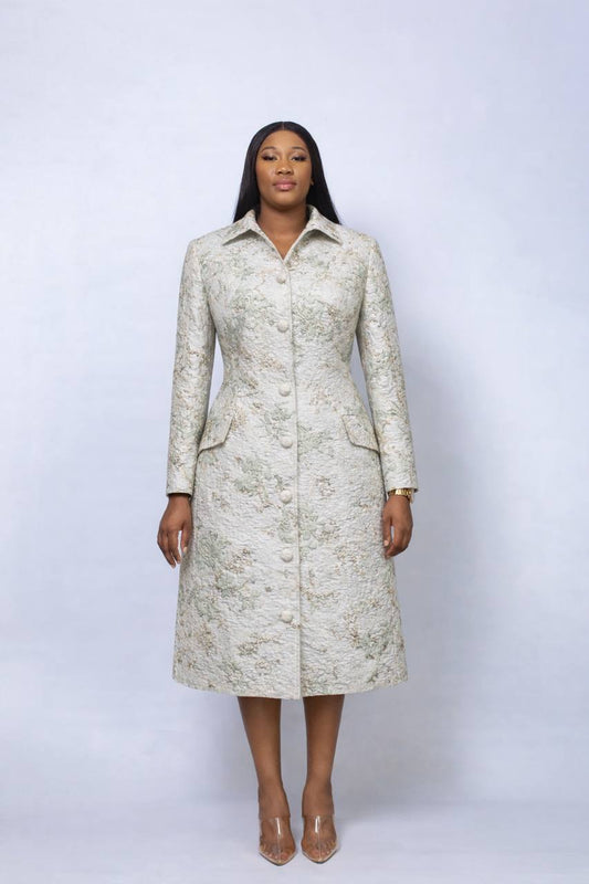 Argente Brocade Coat