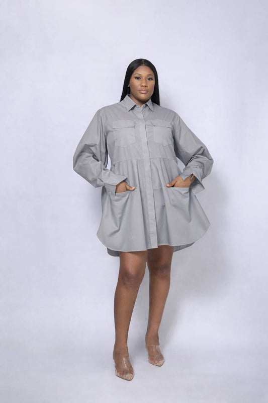 Ivory Whisper Shirt Dress