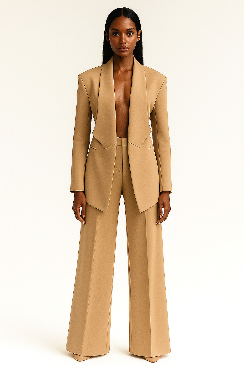 Cinched Nude Spandex Matching Set