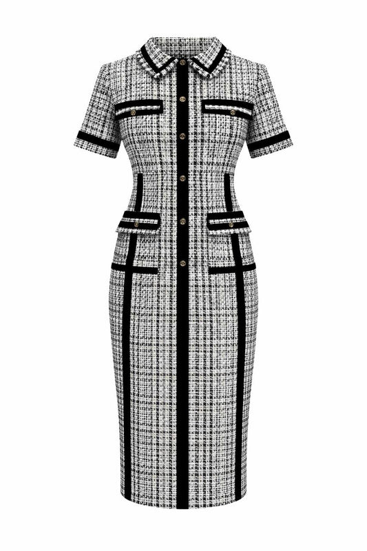 KUTA Weave White Tailored Dress