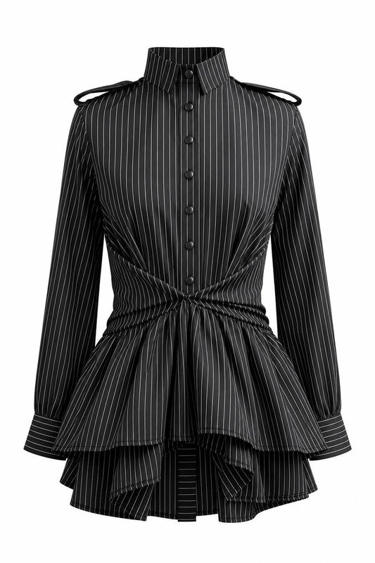 ETRO UTILITY PINSTRIPE SCULPT SHIRT
