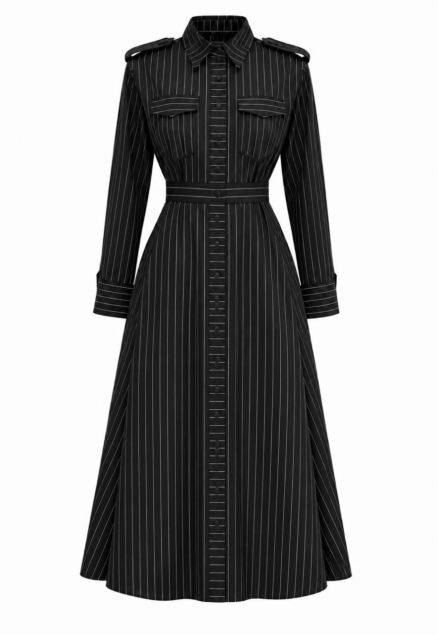 ETRO UTILIY PINSTRIPE SHIRT DRESS