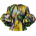 Multicolour Sculpted Brocade Top