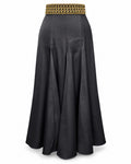 Gilded Waist Satin Maxi Skirt