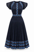 Allegra Mesh Dress with Petersham Trim