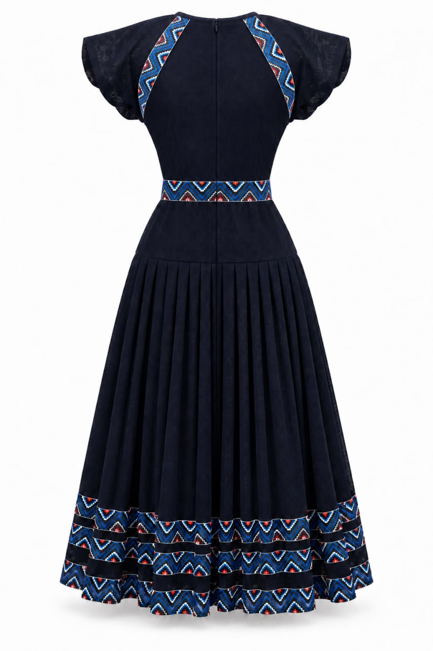 Allegra Mesh Dress with Petersham Trim