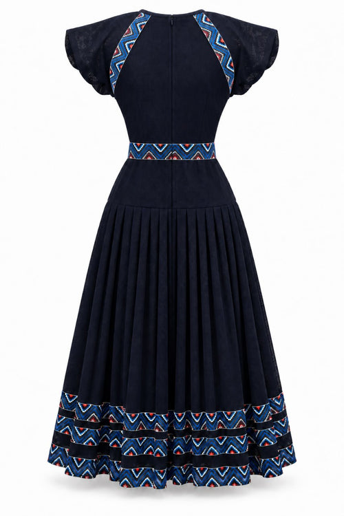 Allegra Mesh Dress with Petersham Trim