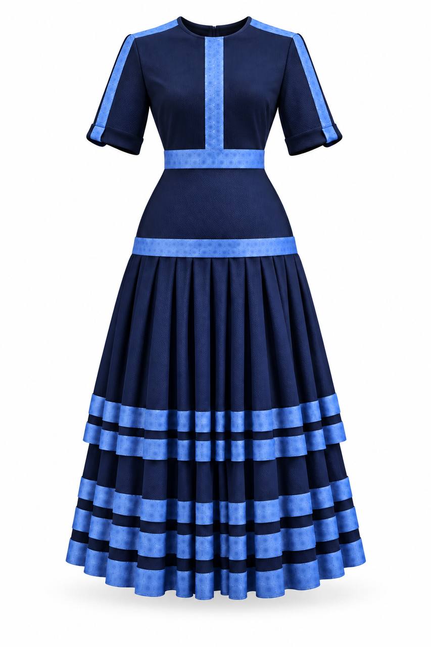 Jubilee Mesh Dress with Shweshwe