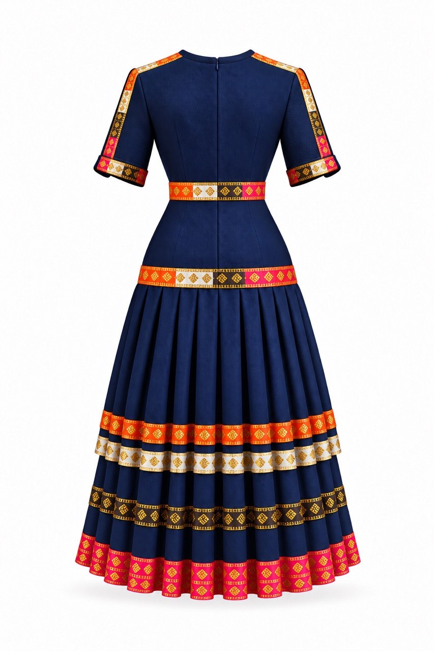 Lethabo Mesh Dress with Petersham Trim