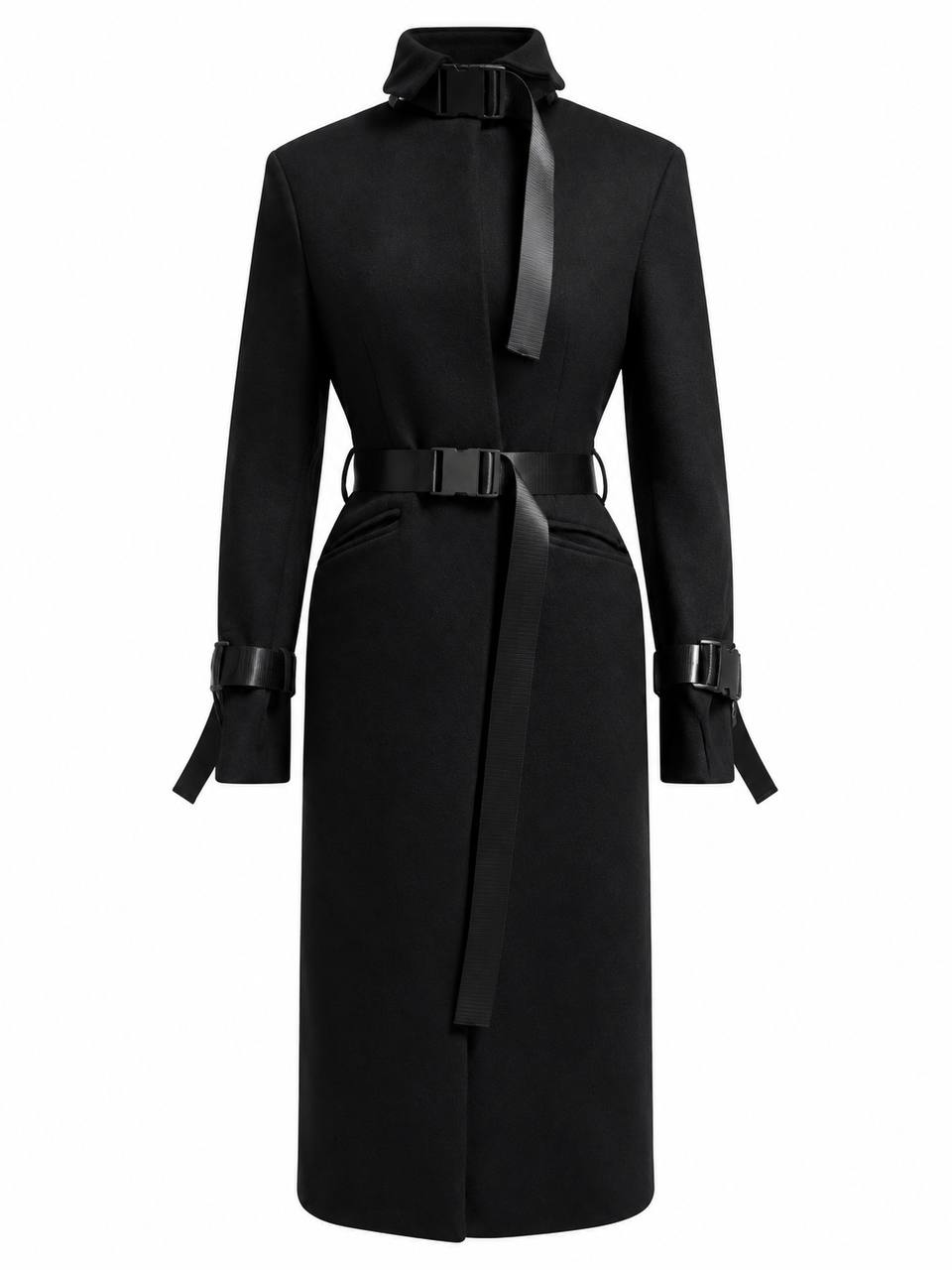 ETRO UTILITY BLACK MELTON COAT