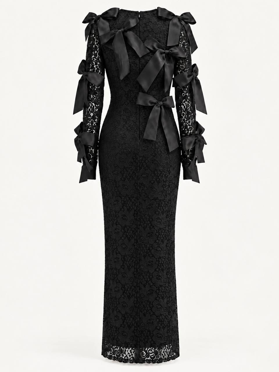 Shadow Lace Ribbon Dress