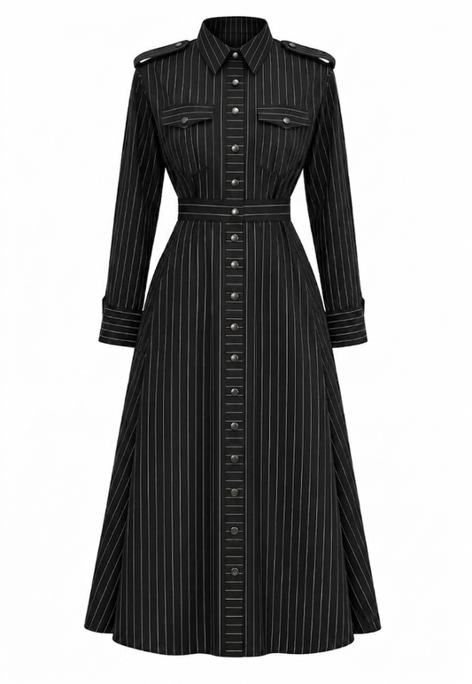 ETRO UTILIY PINSTRIPE SHIRT DRESS