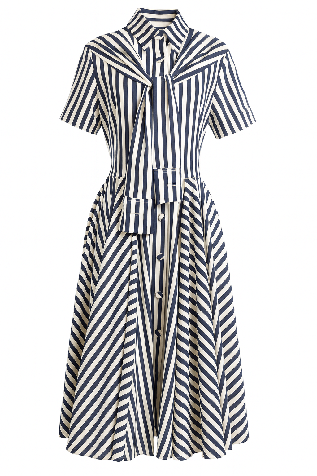 Blue Linen Rayon Dress