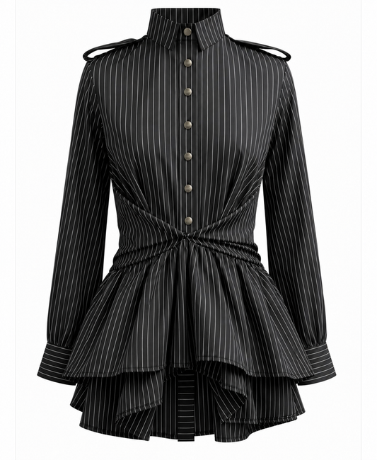 ETRO UTILITY PINSTRIPE SCULPT SHIRT