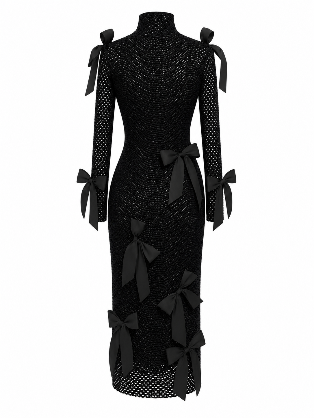 Sable Form Ribbon Lace Dress