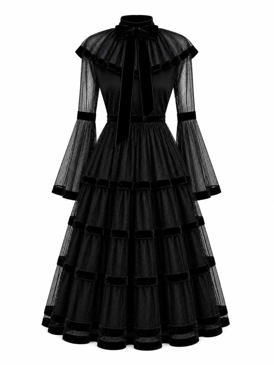 Sable Form Velvet Trim Mesh Set