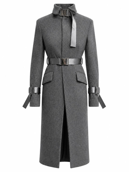 MELTON GREY TRACKSUIT COAT