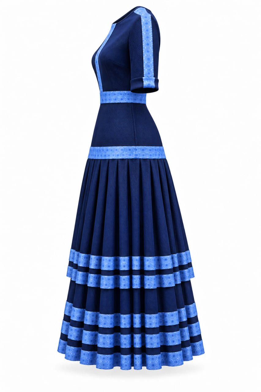 Jubilee Mesh Dress with Shweshwe