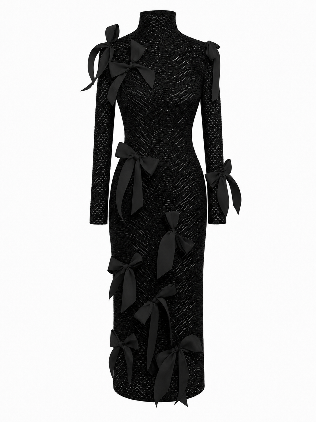 Sable Form Ribbon Lace Dress