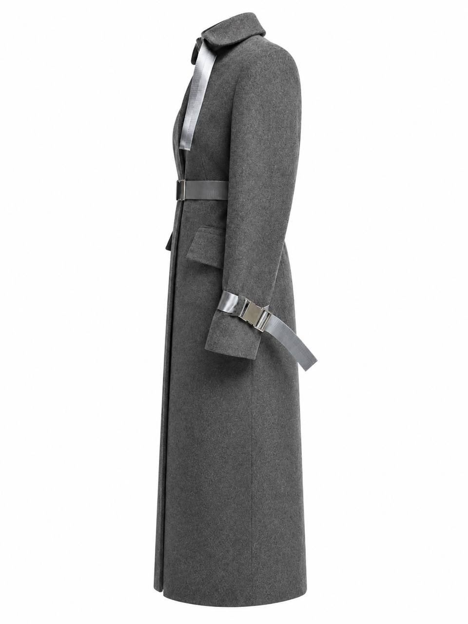 MELTON GREY TRACKSUIT COAT